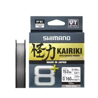 Fio Shimano Kairiki 8+ 150m Steel Gray