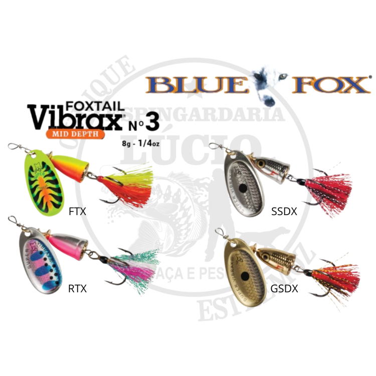 Amostra Blue Fox Vibrax FoxTail n°3 (8g)