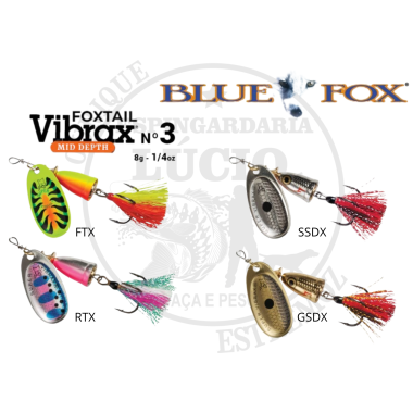 Amostra Blue Fox Vibrax FoxTail n°3 (8g)
