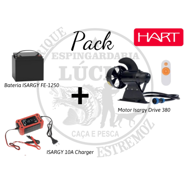 Pack Bateria ISARGY FE-1250 + Motor Isargy Drive 380 + ISARGY 10A Charger