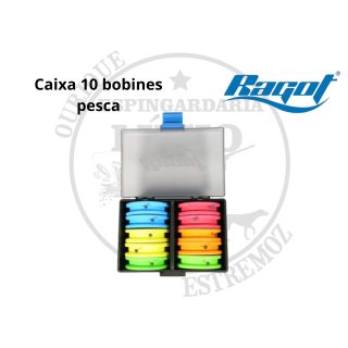 Caixa 10 bobines pesca Ragot
