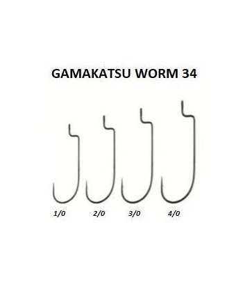 Anzol Gamakatsu Worm 34